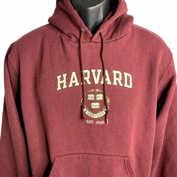Champion Other - Champion Harvard Hoodie Sweatshirt S Maroon Red